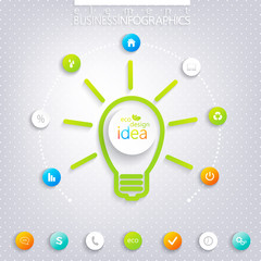 Poster - Modern infographic design with place for your text. Business