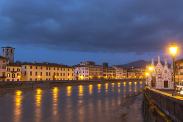 Canvas Print - Beautiful view of Pisa