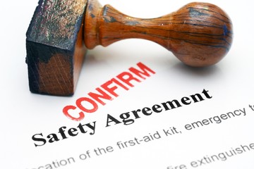 Wall Mural - Safety agreement - confirm