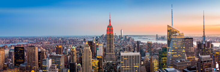 Fototapete - New York skyline panorama at sunset