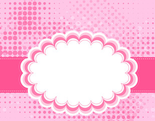 Wall Mural - Pink retro frame background