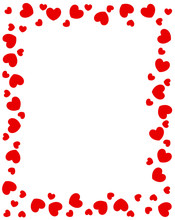 Red Hearts Border