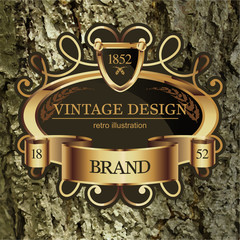 Wall Mural - Vintage Lable frame for Business Identity, Restaurant, Hotel, Lu