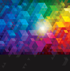 Aufkleber - Abstract colorful geometric urban background.  
