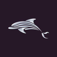 Wall Mural - Dolphin vector