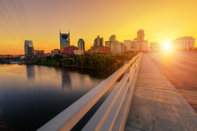 Nashville At Sunset