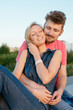 © vasilisa_k - pretty couple embrace outdoor.