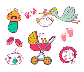 Wall Mural - Infant Icon set 