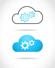 Poster - Cloud computing concept with gears