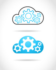 Poster - Cloud computing concept with gears