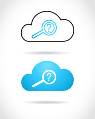 Poster - Cloud computing concept with search symbol