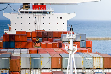 Cargo ships in Durban South Africa