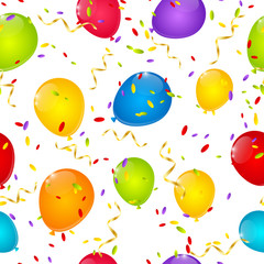 Sticker - Seamless pattern with color balloons 2