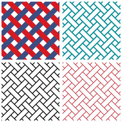 Poster - Tradition india weave line vector pattern