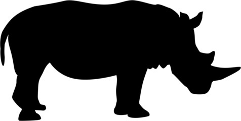 Poster - Rhinoceros Silhouette