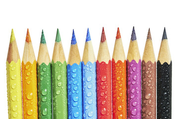 Wall Mural - Colorful crayons