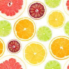 Wall Mural - Citrus seamless background