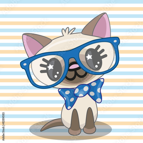 Naklejka dekoracyjna Hipster Cat