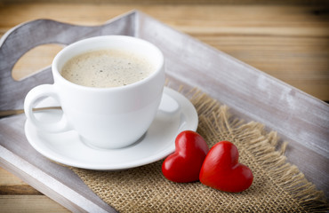 Coffee and macaroons.