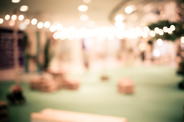 Poster - Blur background : Decoration light at festival area in departmen