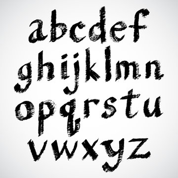 Splash Ink Vector Lowercase Alphabet