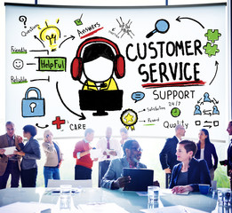 Sticker - Customer Service Call Center Agent Care Concept