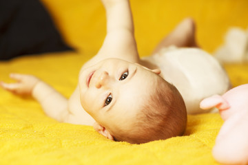 happy baby at home