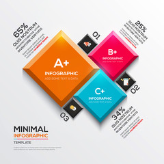 Wall Mural - modern business step options banner