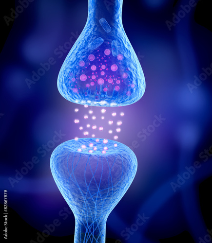 Obraz w ramie Active receptor isolated on blue