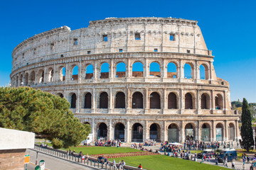 Wall Mural - Colosseum is an iconic symbol of Imperial Rome. Italy.