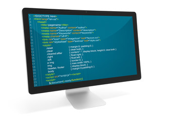 Program code on a monitor