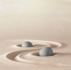 Poster - zen garden meditation stone