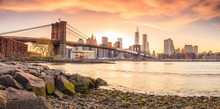 Brooklyn Bridge At Sunset