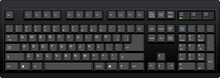 Black Qwerty Keyboard With US English Layout