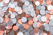 American coins background
