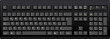 Black qwerty keyboard with latin american spanish layout