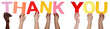 © Markus Mainka - Multi ethnic group of people holding the word Thank You