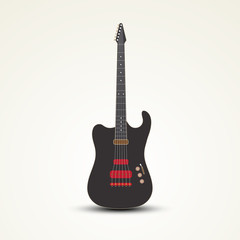 Poster - Stylish musical instrument guitar.