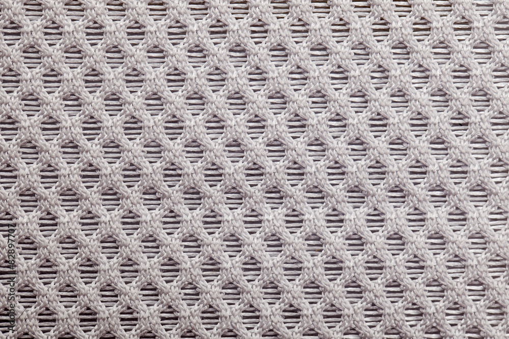 Shoes and clothing of mesh fabric texture