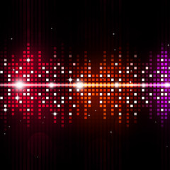 Wall Mural - Multicolor Equalizer Music Background