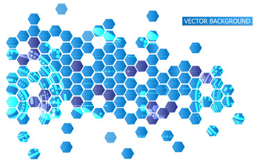 Wall Mural - vector background abstract hexagon pattern design