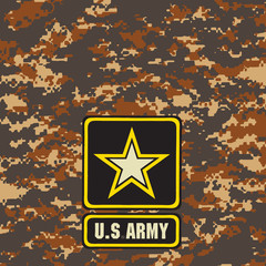 Canvas Print - Mountain Army camouflage background