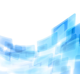 Poster - Blue shiny squares technical background. Vector 