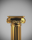 Fototapeta Do przedpokoju - Gold Column Pedestal