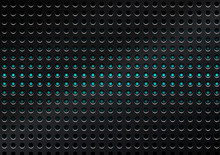 Vector Metal Surface Dotted Perforated Carbon With Blue Dot Back