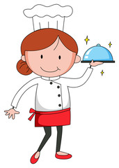 Sticker - Female chef