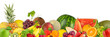 canvas print picture - multi fruit panorama