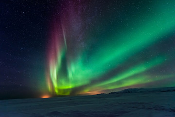 Wall Mural - Aurora borealis, northern lights