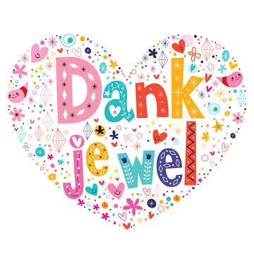 Dank je wel - thank you in Dutch type lettering 