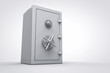 3D bank safe box isolated render